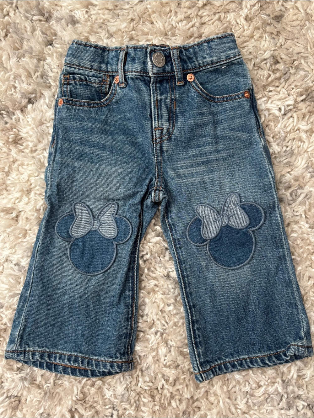 GAP x Disney Girls' Blue Denim Jeans | 12-18m
